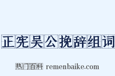 正宪吴公挽辞组词是什么意思的图片